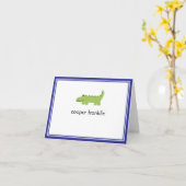 gepersonaliseerde alligator kaart (Gele Bloem)