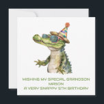 Gepersonaliseerde Alligator Verjaardag Kaart Son G<br><div class="desc">Gepersonaliseerde Alligator Verjaardag Kaart Bewerk alle tekst om aan uw behoeften te voldoen</div>