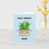 Gepersonaliseerde 'Aloe daar'-verjaardagskaart Kaart (Gele Bloem)