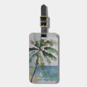 Gepersonaliseerde Aloha Hawaiian Waterverf Bagagelabel (Voorkant verticaal)