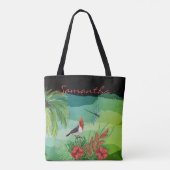 Gepersonaliseerde Aloha Tropical Paradise Dubbelzi Tote Bag (Achterkant)