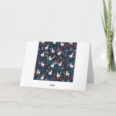 Gepersonaliseerde alpaca gevouwen Kaart (Achterkant)