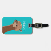 Gepersonaliseerde Alpaca Reis Bagagelabel (Voorkant horizontaal)