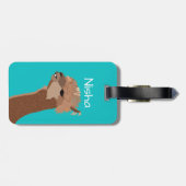 Gepersonaliseerde Alpaca Reis Bagagelabel (Achterkant horizontaal)