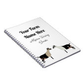 Gepersonaliseerde alpiene melkgeit notitieboek (Rechterzijde)