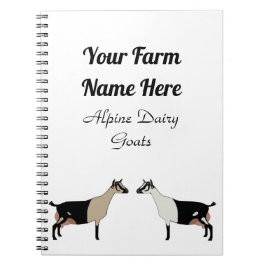 Gepersonaliseerde alpiene melkgeit notitieboek