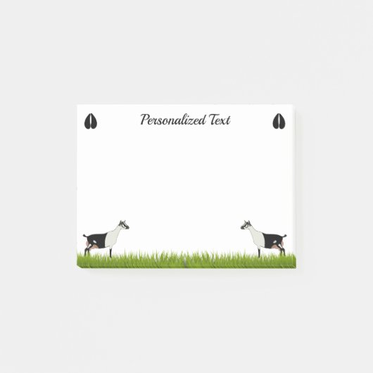 Gepersonaliseerde alpiene melkgeit post-it® notes (Voorkant)