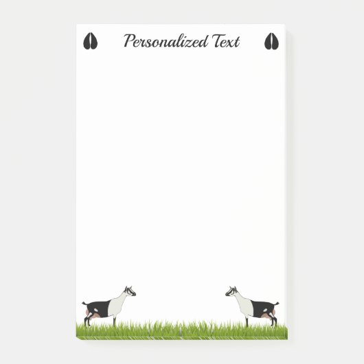 Gepersonaliseerde alpiene melkgeit post-it® notes (Voorkant)