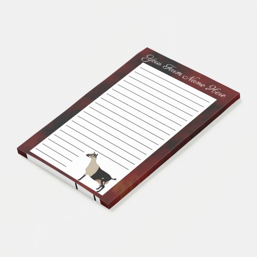 Gepersonaliseerde alpiene melkgeit post-it® notes (Schuin)