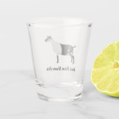 Gepersonaliseerde alpiene melkgeit shot glas (Achterkant)