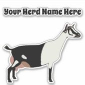 Gepersonaliseerde alpiene melkgeit sticker (Voorkant)
