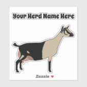 Gepersonaliseerde alpiene melkgeit sticker (Vel)
