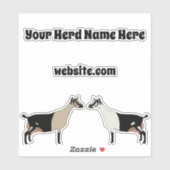 Gepersonaliseerde alpiene melkgeit sticker (Vel)