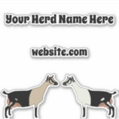 Gepersonaliseerde alpiene melkgeit sticker (Voorkant)