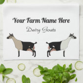 Gepersonaliseerde alpiene melkgeit theedoek (Gevouwen)