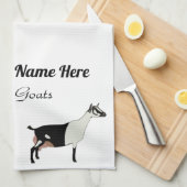 Gepersonaliseerde alpiene melkgeit theedoek (Quarter Fold)