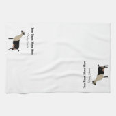 Gepersonaliseerde alpiene melkgeit theedoek (Horizontaal)