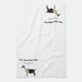 Gepersonaliseerde alpiene melkgeit theedoek (Verticaal)