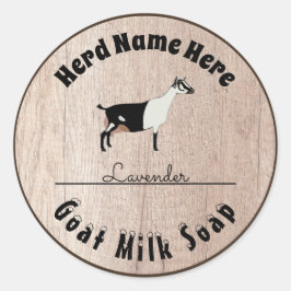 Gepersonaliseerde Alpine Geitenmelk Zeep Ronde Sticker