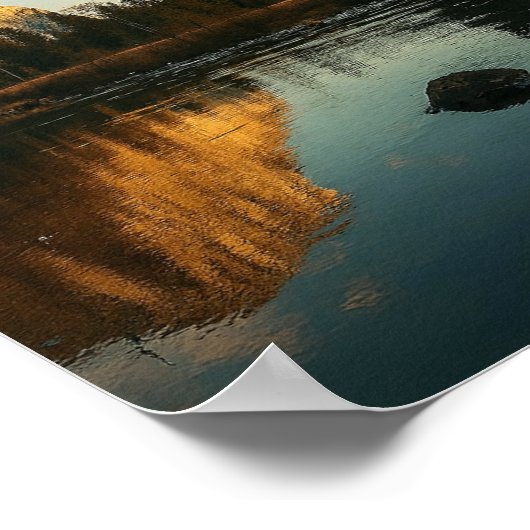 Gepersonaliseerde Alpine Reflection Chalkboard Pri Poster (Hoek)