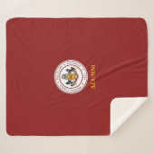 + GEPERSONALISEERDE ALUMNI Red Sherpa PMC SEAL Bla Sherpa Deken (Voorkant (horizontaal))