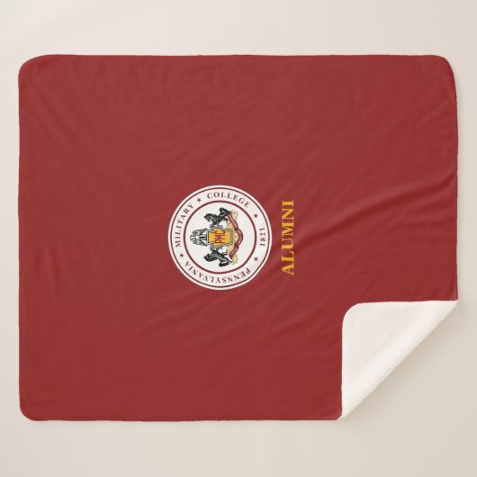 + GEPERSONALISEERDE ALUMNI Red Sherpa PMC SEAL Bla Sherpa Deken (Voorkant (horizontaal))