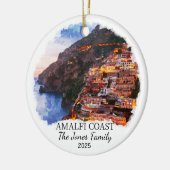 Gepersonaliseerde Amalfi Coast, Italië Gift Keramisch Ornament (Links)