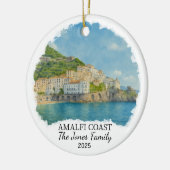 Gepersonaliseerde Amalfi Coast Ornament, Italië Keramisch Ornament (Links)
