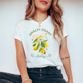 Gepersonaliseerde Amalfikust – Italië Lemon & Bow T-shirt
