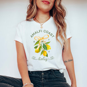 Gepersonaliseerde Amalfikust – Italië Lemon & Bow T-shirt