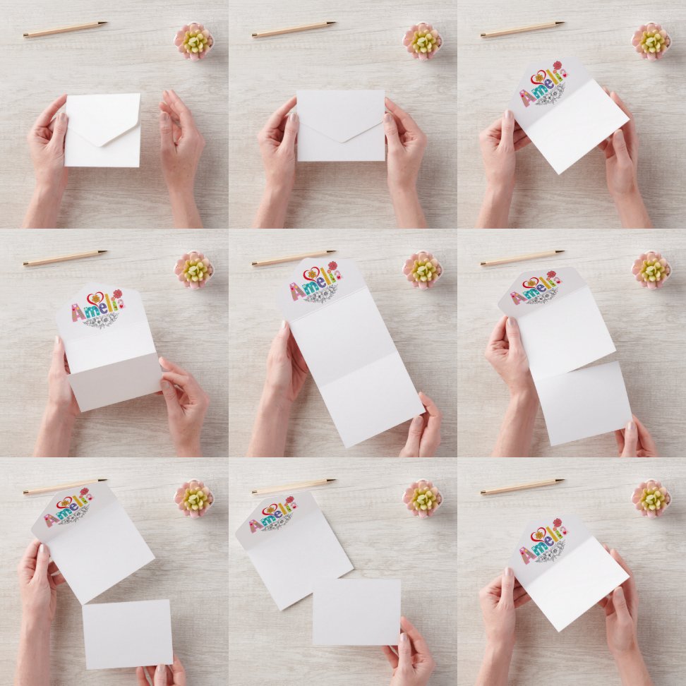 Gepersonaliseerde Amelia Naam All In One Uitnodiging