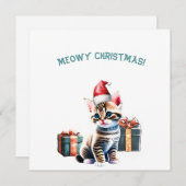 Gepersonaliseerde Amerikaanse Bobtail Kitten Feestdagenkaart (Voorkant / Achterkant)