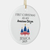 Gepersonaliseerde Amerikaanse burger, Amerikaanse  Keramisch Ornament (Rechts)