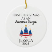 Gepersonaliseerde Amerikaanse burger, Amerikaanse  Keramisch Ornament (Voorkant)