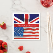 Gepersonaliseerde Amerikaanse en Britse vlaggen pa Servet (Insitu)