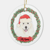 Gepersonaliseerde Amerikaanse Eskimo Dog Samoyed K Keramisch Ornament (Links)