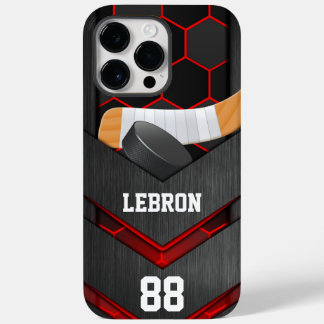 Gepersonaliseerde Amerikaanse hockey nummer & naam Case-Mate iPhone 14 Pro Max Hoesje