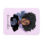 Gepersonaliseerde Amerikaanse mousserende Afrikaan Magneet (Horizontaal)