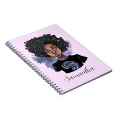 Gepersonaliseerde Amerikaanse mousserende Afrikaan Notitieboek (Rechterzijde)