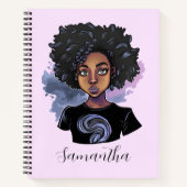 Gepersonaliseerde Amerikaanse mousserende Afrikaan Notitieboek (Voorkant)