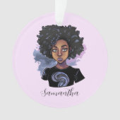 Gepersonaliseerde Amerikaanse mousserende Afrikaan Ornament (voorkant)