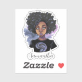 Gepersonaliseerde Amerikaanse mousserende Afrikaan Sticker (Vel)