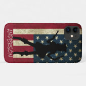 Gepersonaliseerde Amerikaanse piraat dame Case-Mate iPhone Case (Achterkant (horizontaal))