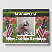 Gepersonaliseerde Amerikaanse Veteraan Afbeelding  Gastenboek (Voorkant)