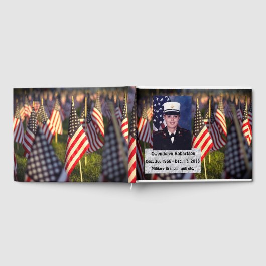Gepersonaliseerde Amerikaanse Veteraan Memorial Gastenboek (Volledig)