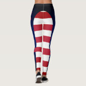 Gepersonaliseerde Amerikaanse vlag 4 van juli Leggings (Achterkant)