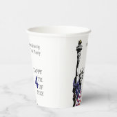 Gepersonaliseerde Amerikaanse vlag 4th van juli Pa Papieren Bekers (Rechts)