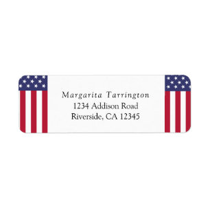 Gepersonaliseerde Amerikaanse vlag Afbeelding Etiket
