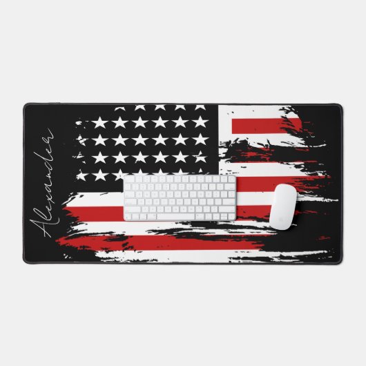 Gepersonaliseerde  Amerikaanse vlag Bureaumat (Keyboard & Muis)