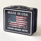 Gepersonaliseerde Amerikaanse vlag Gemaakt in de V (Voorkant)